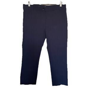 Betabrand Crop Yoga Dress Pants Size L Blue Office Preppy Career W0249-NY